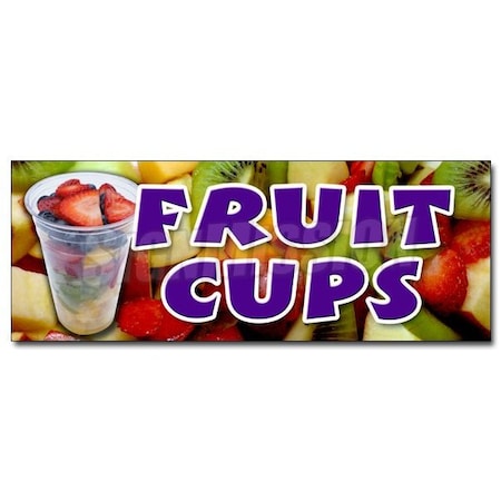 Signmission FRUIT CUPS DECAL sticker peaches pineapple orange cocktail salad syrup berry, D-36 Fruit Cups D-36 Fruit Cups